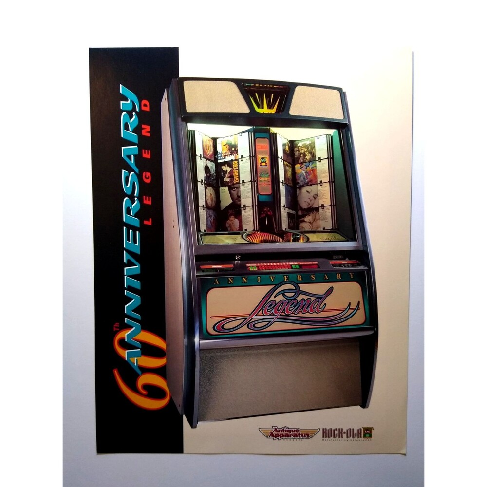 Rock Ola Legend Jukebox Flyer Original Phonograph 60th Anniversary 1995